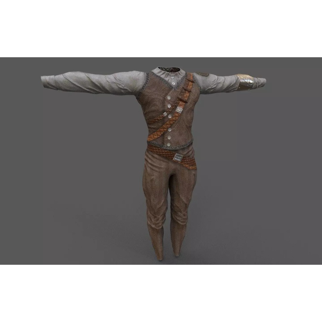 Steampunk Skin 3D Model – Low Poly Rigged Character for Games - View 2