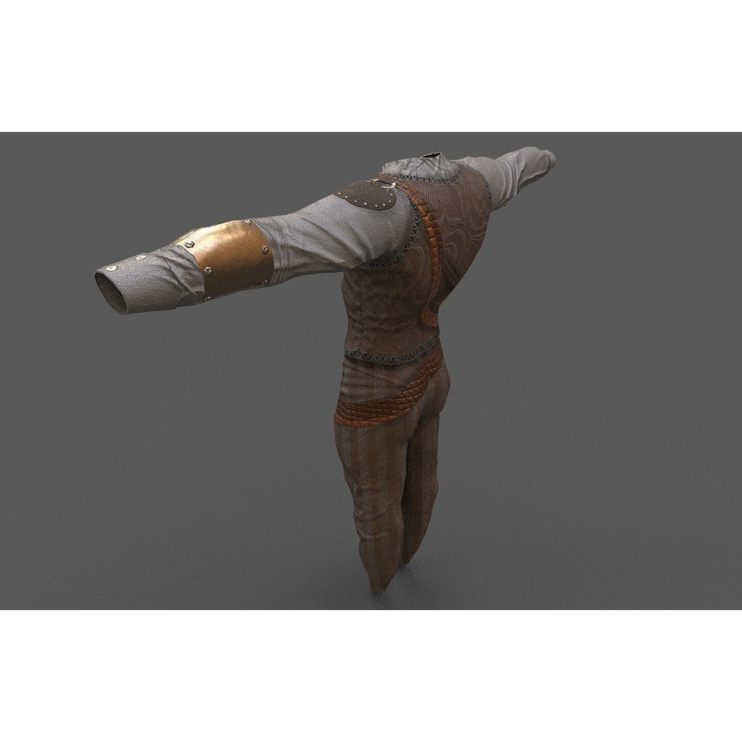 Steampunk Skin 3D Model – Low Poly Rigged Character for Games - View 4