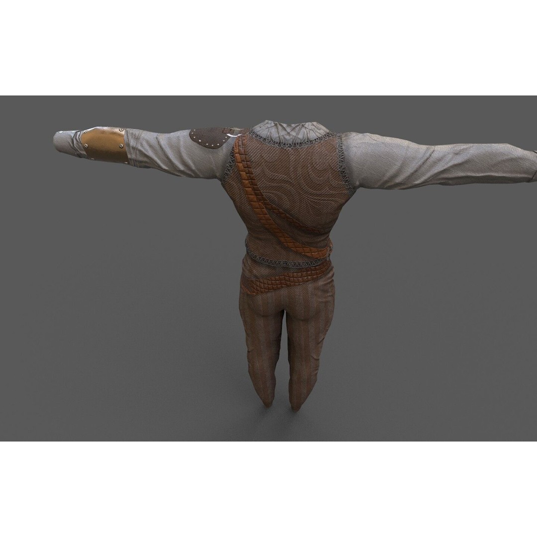 Steampunk Skin 3D Model – Low Poly Rigged Character for Games - View 5