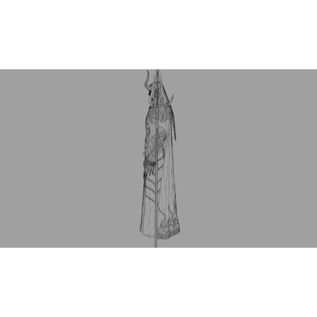Malphas the Corrupted Sovereign 3D Model – Low Poly Game-Ready Character, FBX
