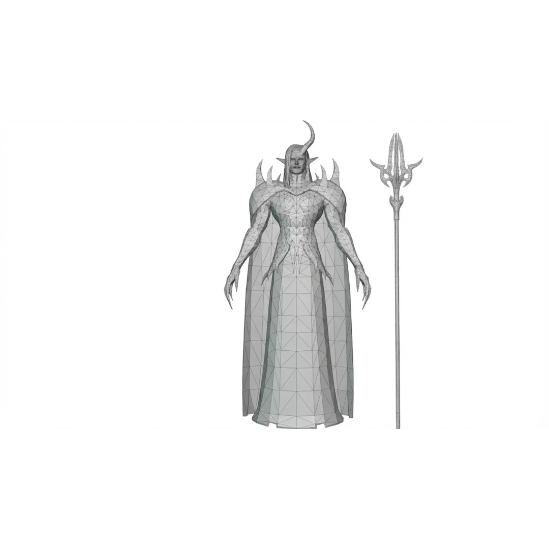 Malphas the Corrupted Sovereign 3D Model – Low Poly Game-Ready Character, FBX - View 17