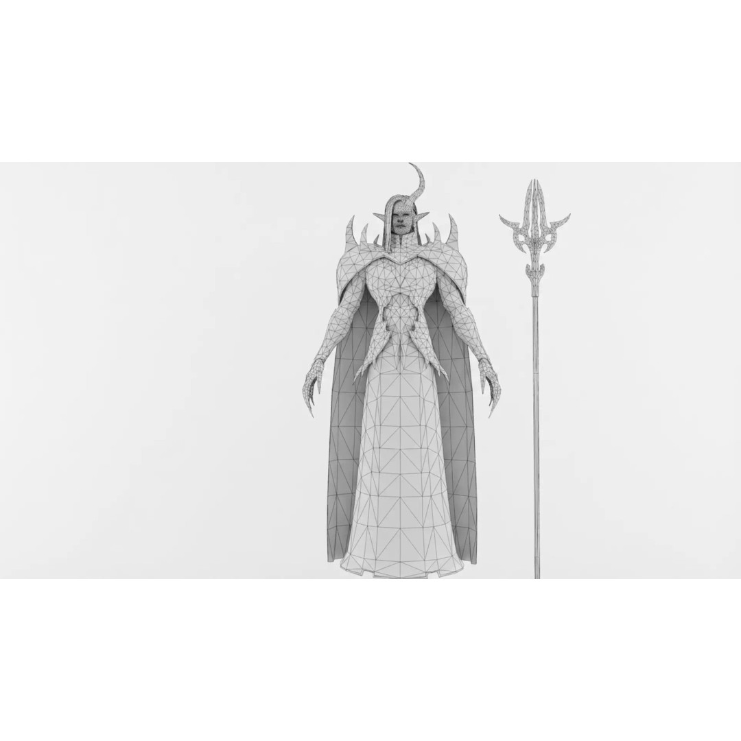 Malphas the Corrupted Sovereign 3D Model – Low Poly Game-Ready Character, FBX - View 18