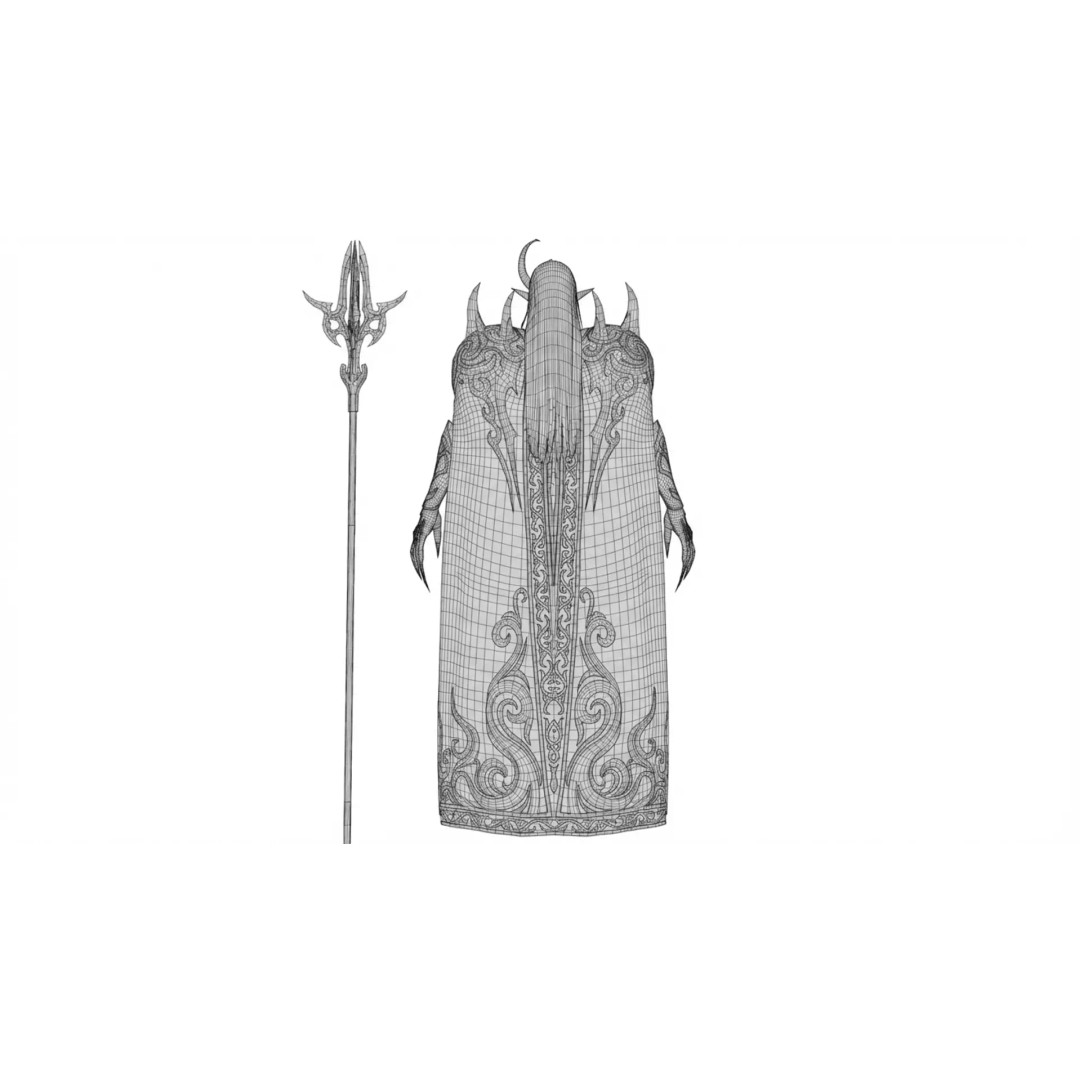 Malphas the Corrupted Sovereign 3D Model – Low Poly Game-Ready Character, FBX - View 19