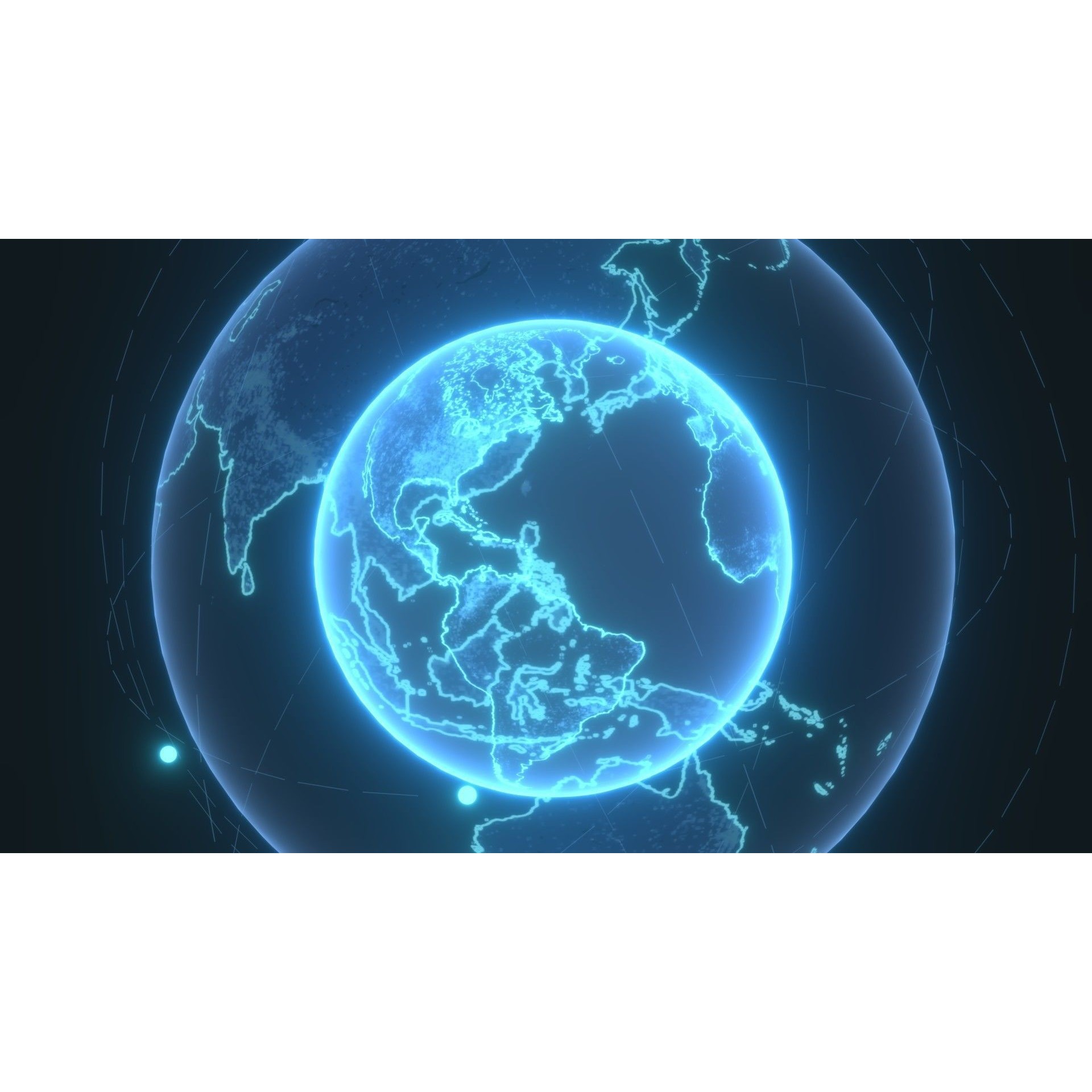 Animated Hologram Planet Earth - Low-Poly Game-Ready 3D Model - View 13