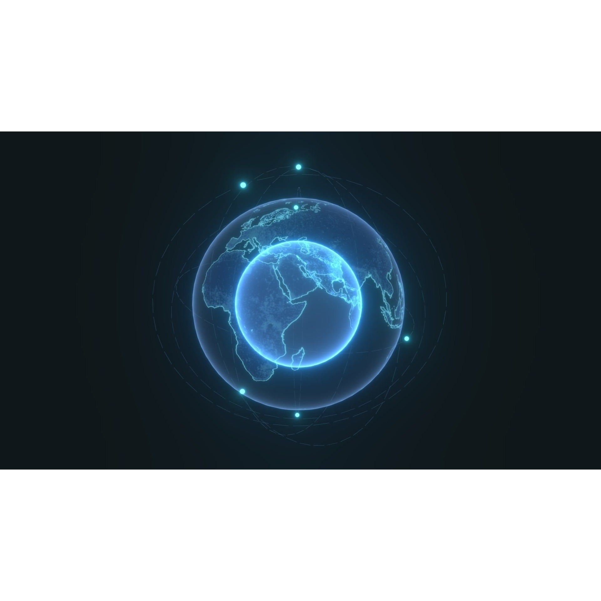 Animated Hologram Planet Earth - Low-Poly Game-Ready 3D Model - View 14