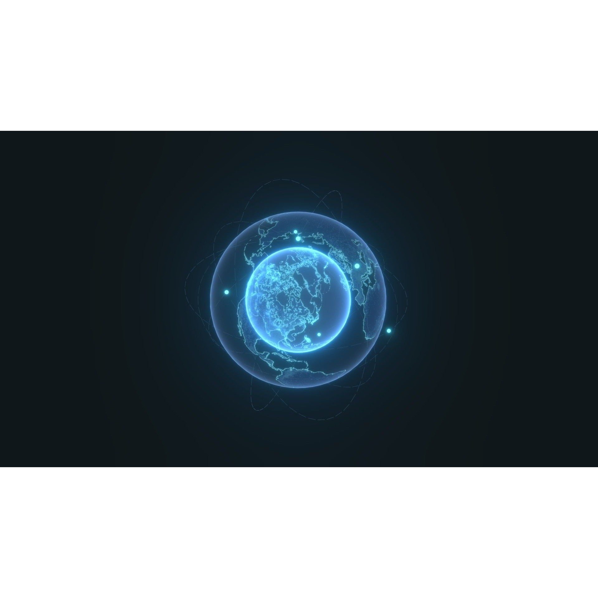 Animated Hologram Planet Earth - Low-Poly Game-Ready 3D Model - View 16