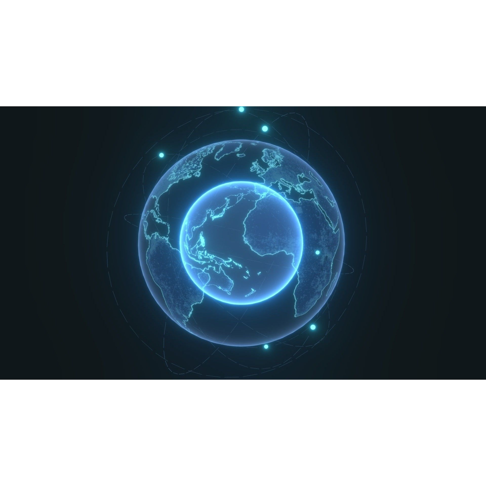 Animated Hologram Planet Earth - Low-Poly Game-Ready 3D Model - View 19