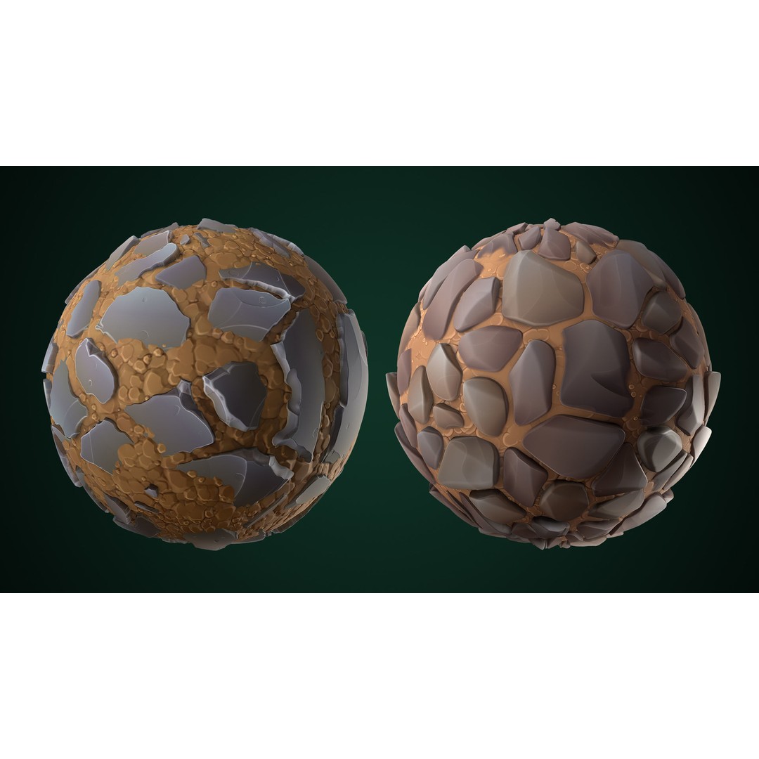 Stylized Texture 3D Model – Cartoon PBR Textures, PNG - View 12