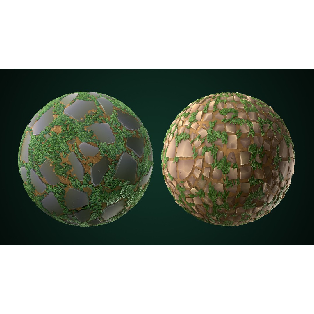 Stylized Texture 3D Model – Cartoon PBR Textures, PNG - View 14