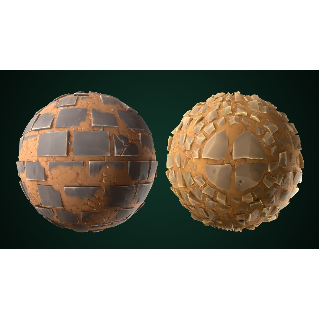 Stylized Texture 3D Model – Cartoon PBR Textures, PNG - View 15