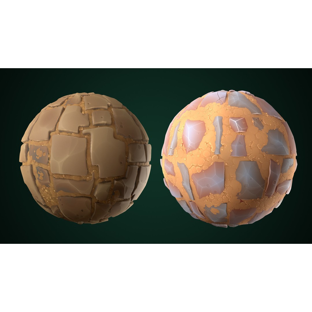 Stylized Texture 3D Model – Cartoon PBR Textures, PNG - View 16
