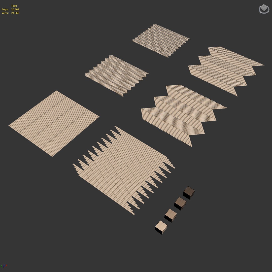 Wood Floor 3D Model – PBR Textures, FBX & OBJ Formats - View 9