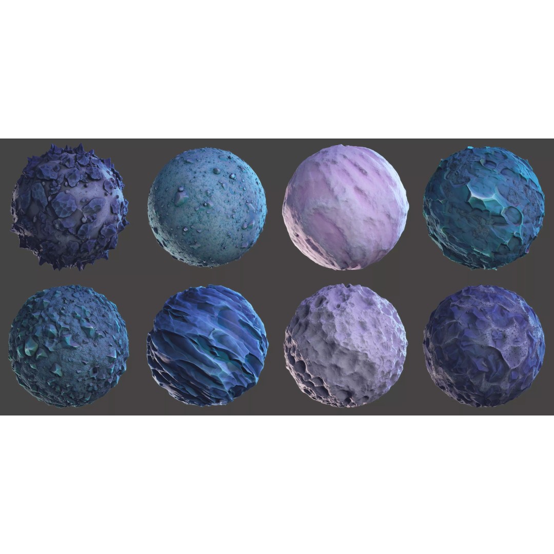 Stylized Alunar 3D Model – PBR Textures for Space Environments - View 2