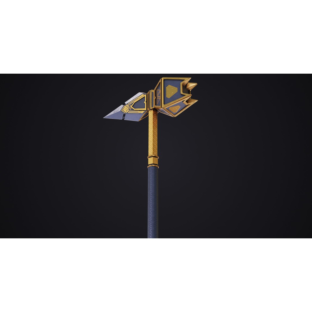 Battle Hammer 3D Model – Low Poly PBR Game Asset, FBX, OBJ - View 17