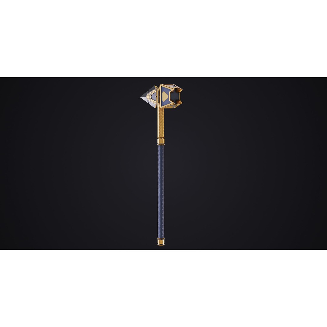 Battle Hammer 3D Model – Low Poly PBR Game Asset, FBX, OBJ - View 18