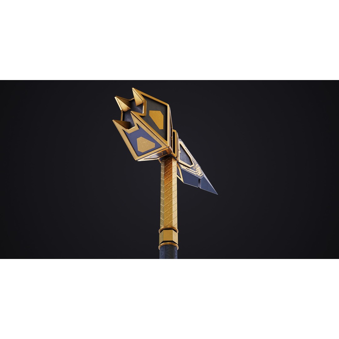 Battle Hammer 3D Model – Low Poly PBR Game Asset, FBX, OBJ - View 21