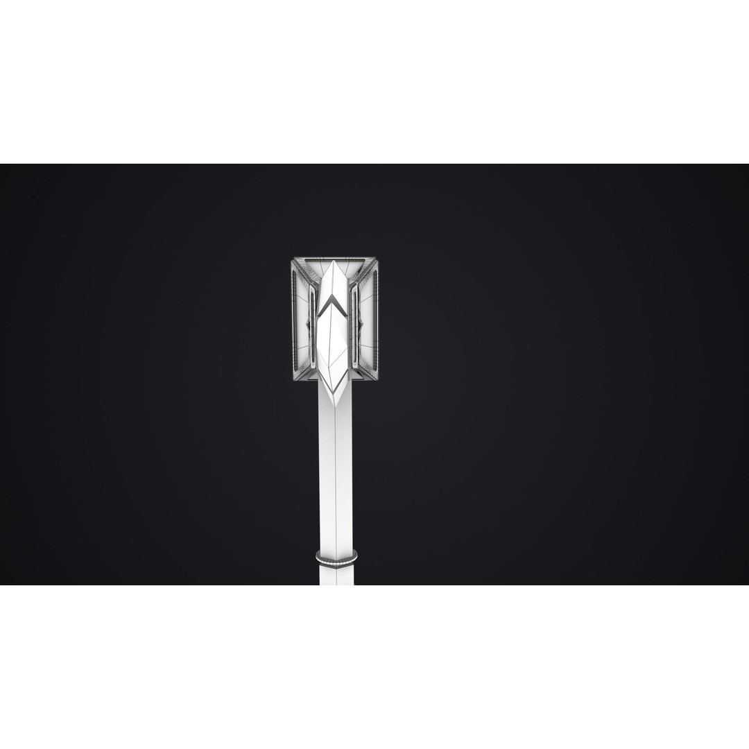Battle Hammer 3D Model – Low Poly PBR Game Asset, FBX, OBJ - View 28