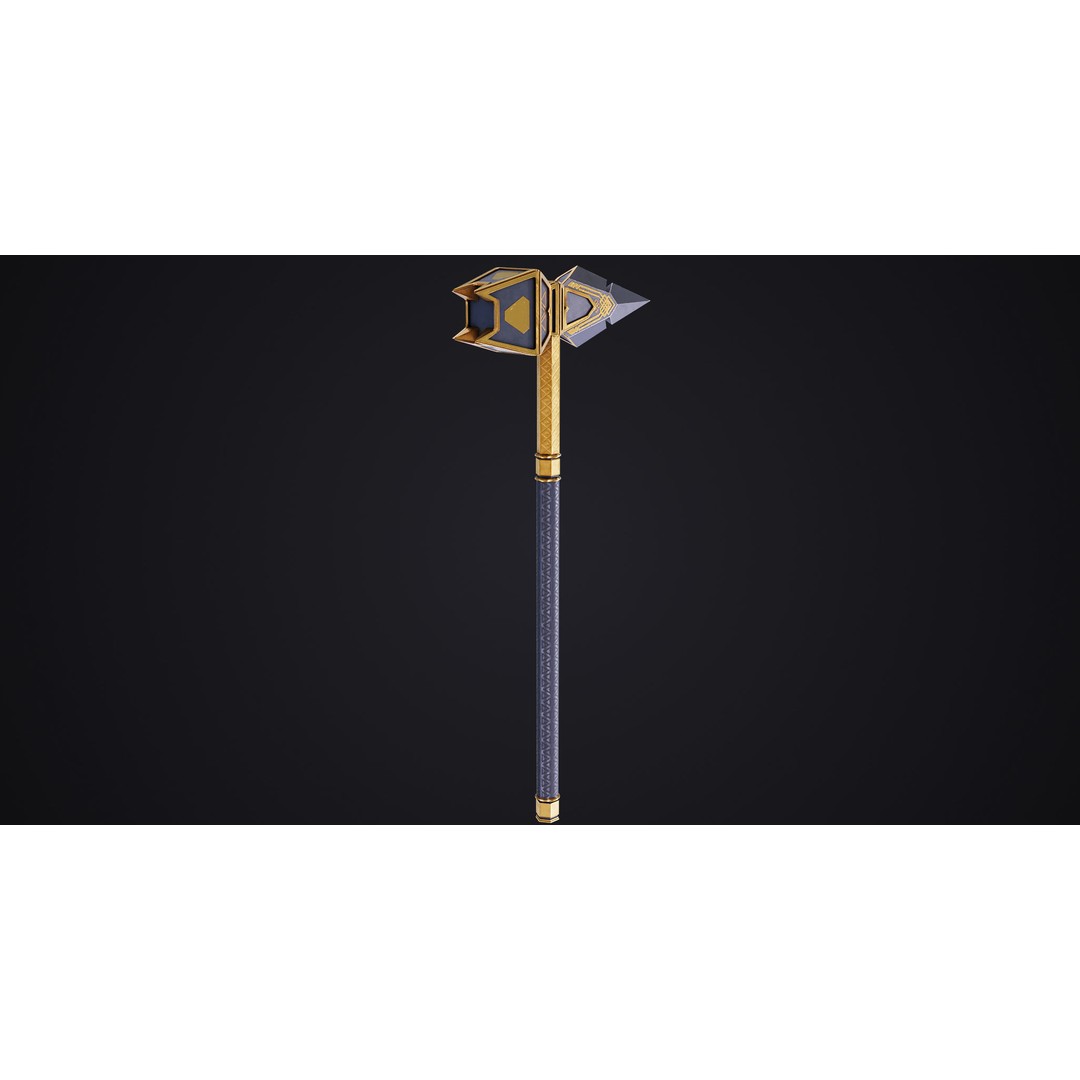 Battle Hammer 3D Model – Low Poly PBR Game Asset, FBX, OBJ - View 4