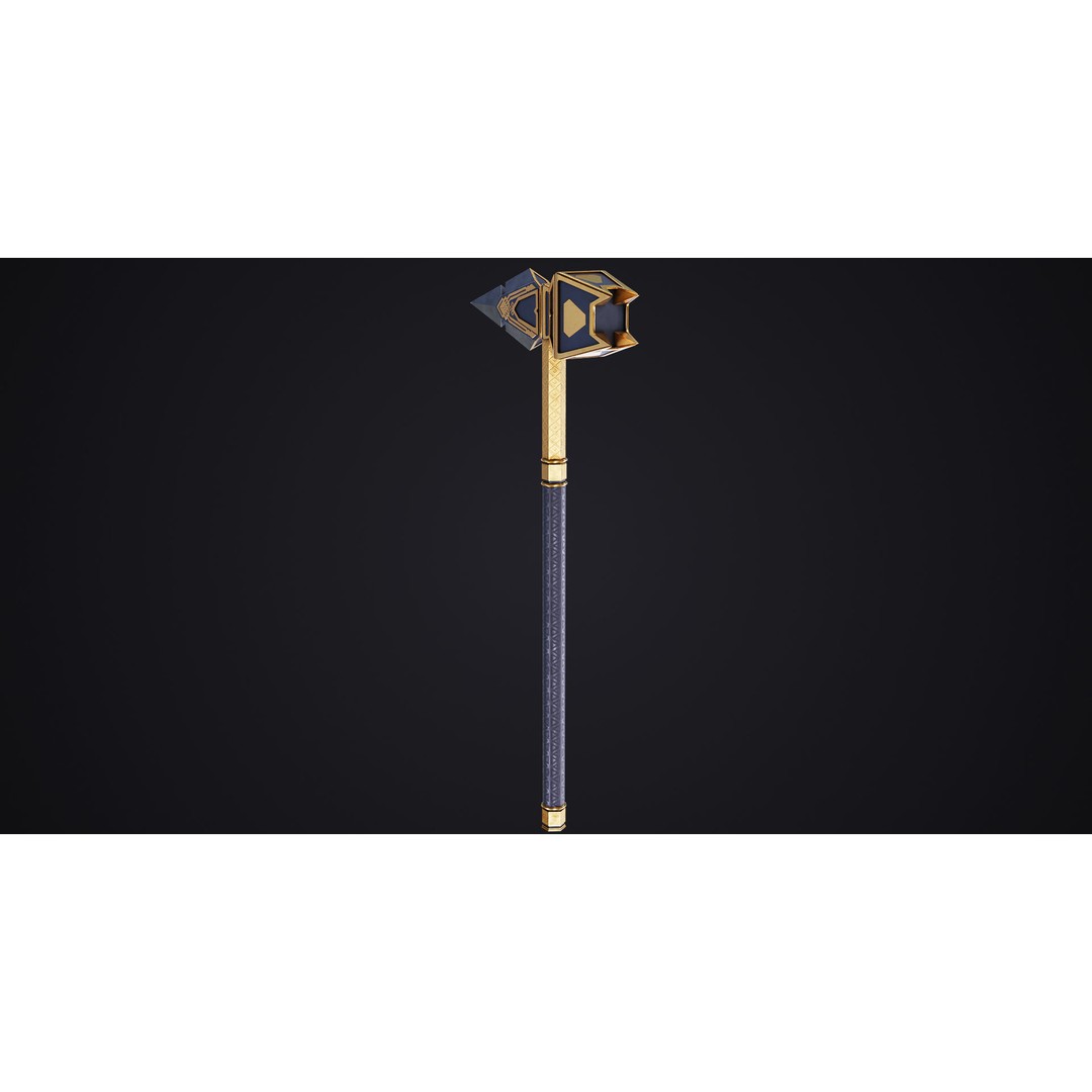 Battle Hammer 3D Model – Low Poly PBR Game Asset, FBX, OBJ - View 6