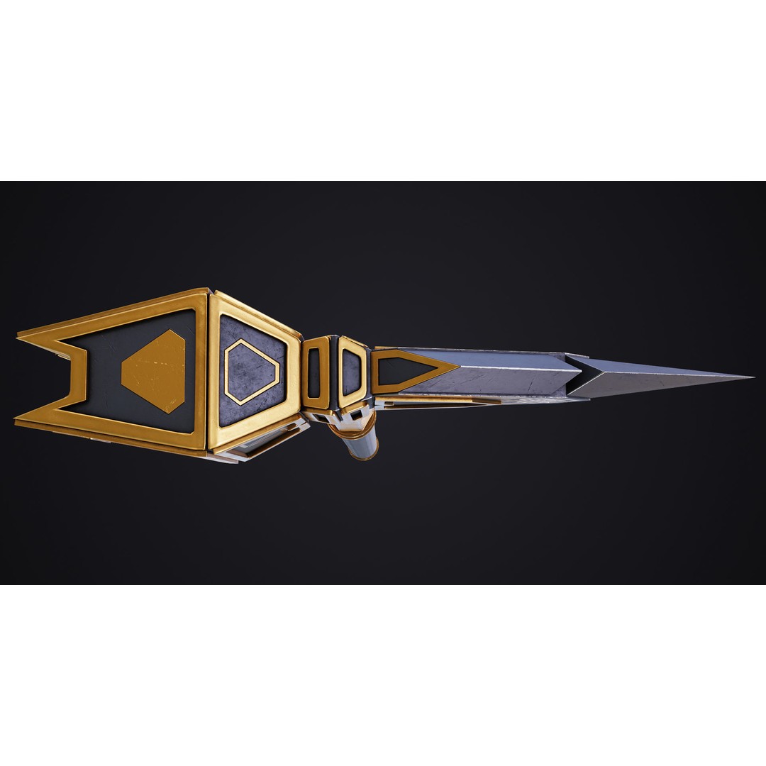 Battle Hammer 3D Model – Low Poly PBR Game Asset, FBX, OBJ - View 8