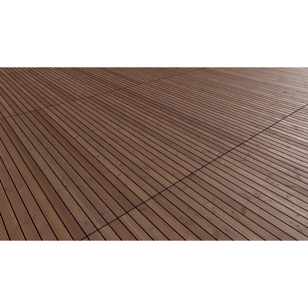 Wood Floor 3D Model – Seamless PBR Terrace Textures, 8K/4K/2K - View 10