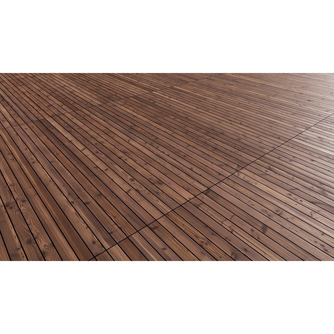 Wood Floor 3D Model – Seamless PBR Terrace Textures, 8K/4K/2K - View 12