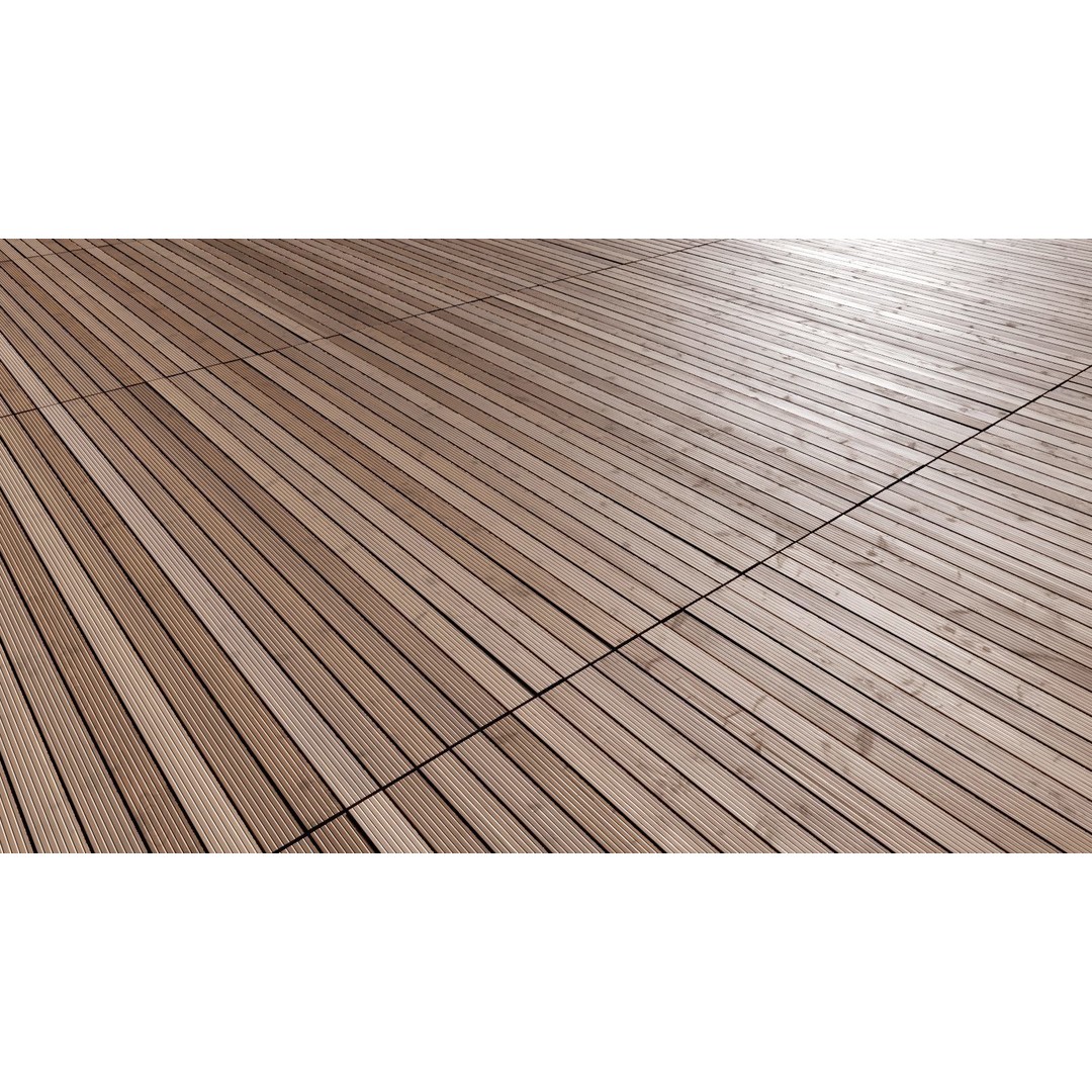 Wood Floor 3D Model – Seamless PBR Terrace Textures, 8K/4K/2K - View 14