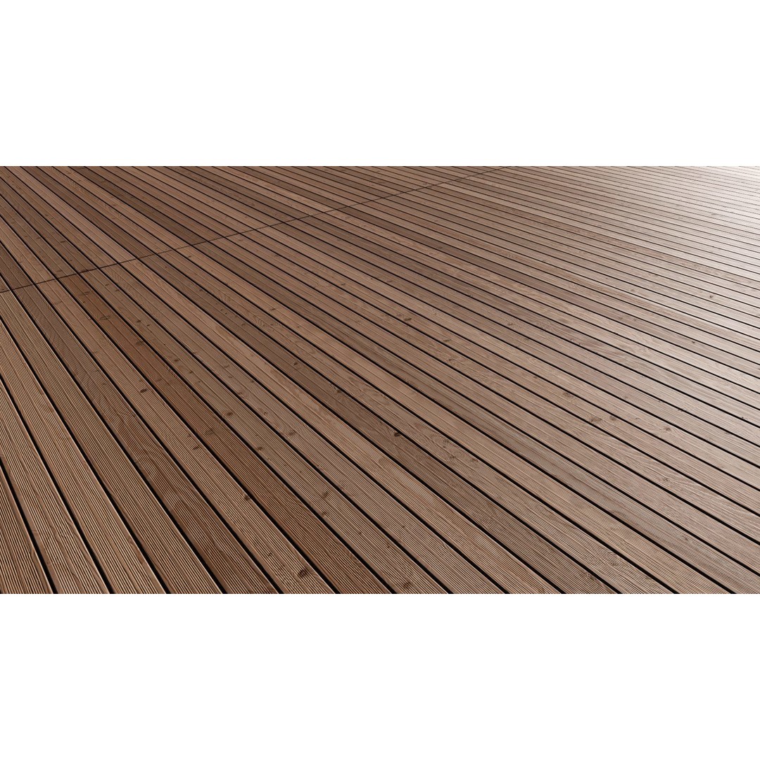 Wood Floor 3D Model – Seamless PBR Terrace Textures, 8K/4K/2K - View 22