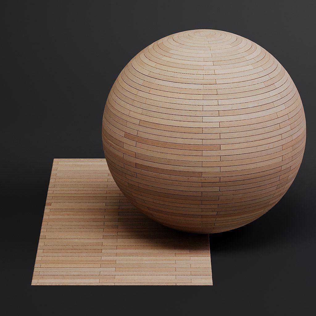Wood Floor 3D Model – Seamless PBR Terrace Textures, 8K/4K/2K - View 25