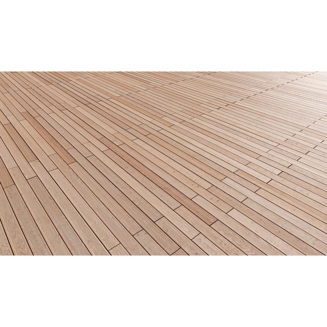 Wood Floor 3D Model – Seamless PBR Terrace Textures, 8K/4K/2K - View 26
