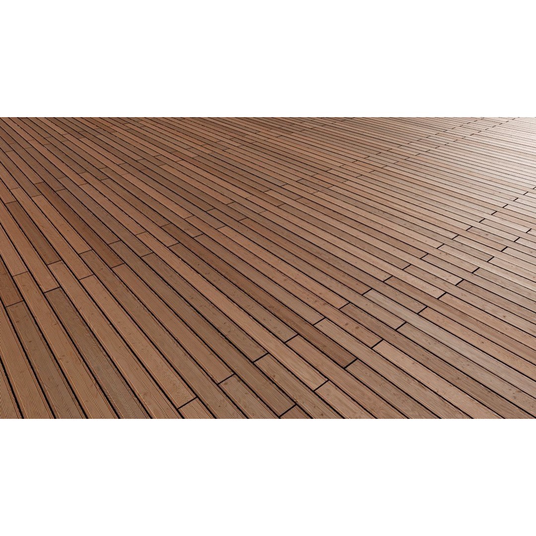Wood Floor 3D Model – Seamless PBR Terrace Textures, 8K/4K/2K - View 28