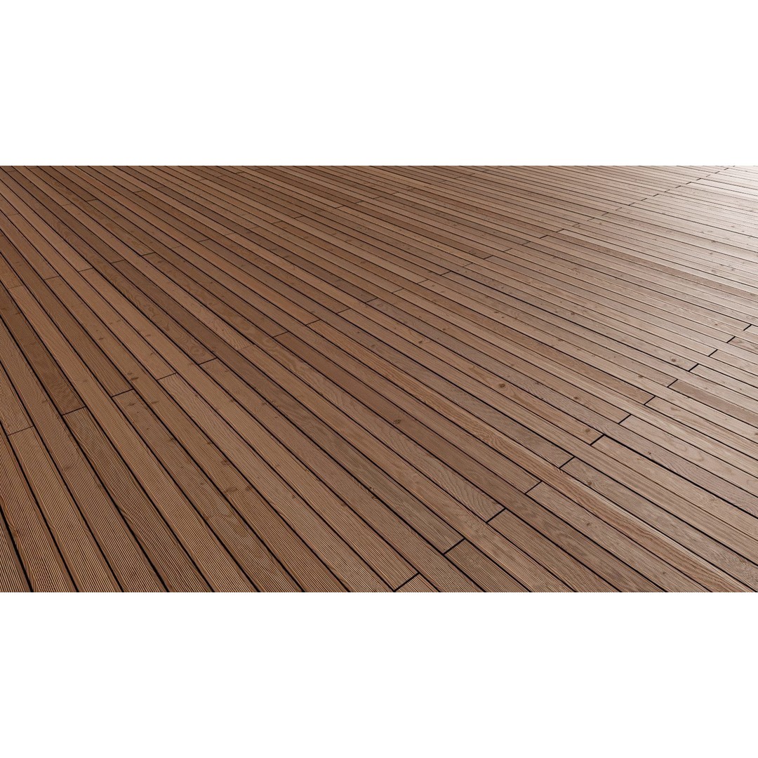 Wood Floor 3D Model – Seamless PBR Terrace Textures, 8K/4K/2K - View 30