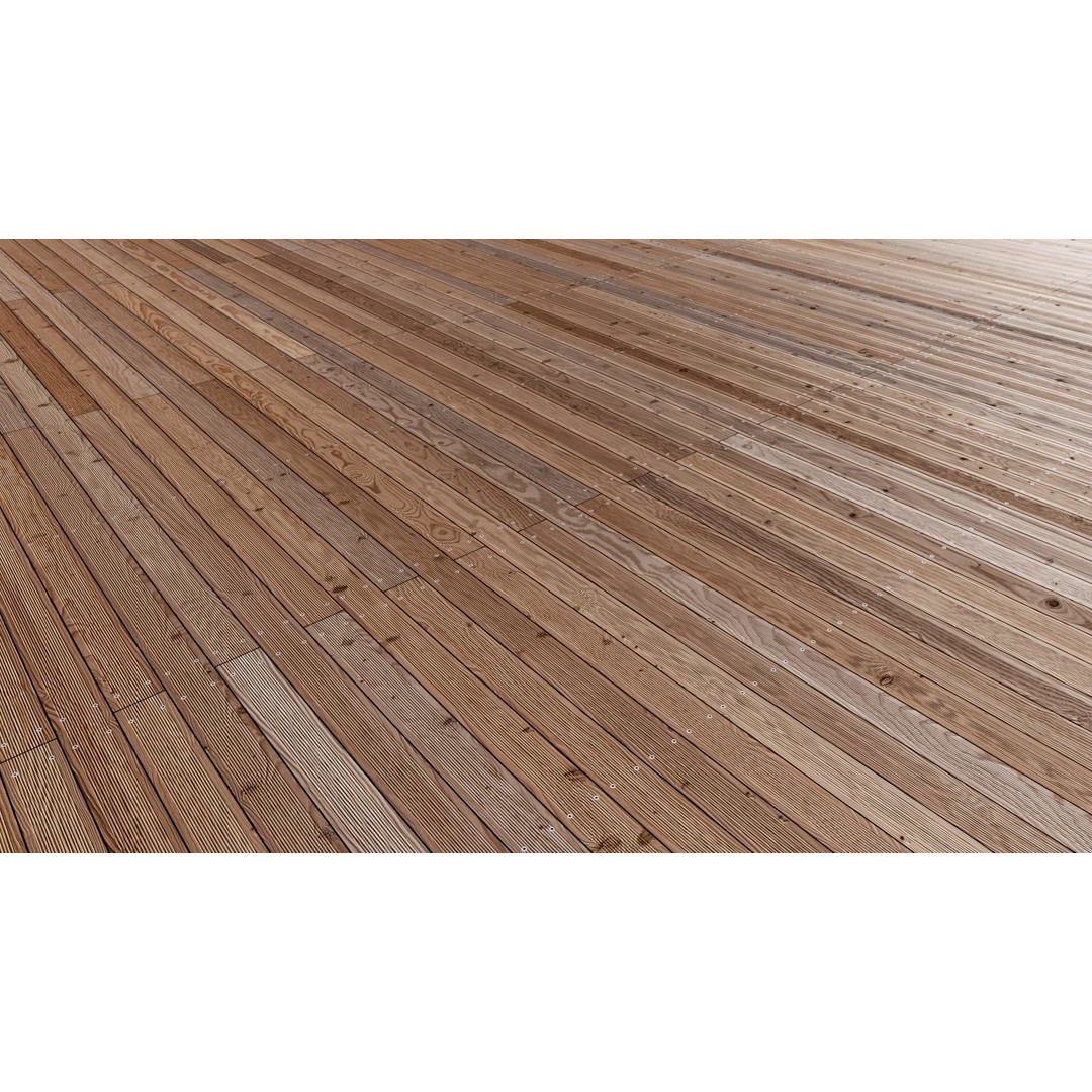 Wood Floor 3D Model – Seamless PBR Terrace Textures, 8K/4K/2K - View 36