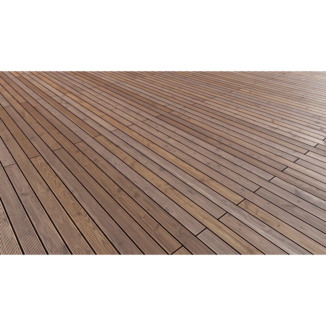 Wood Floor 3D Model – Seamless PBR Terrace Textures, 8K/4K/2K - View 4
