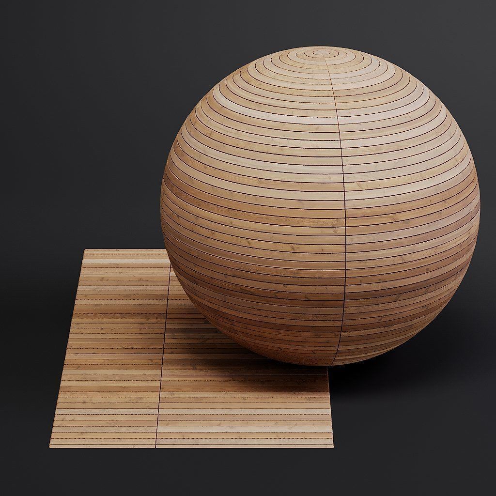 Wood Floor 3D Model – Seamless PBR Terrace Textures, 8K/4K/2K - View 7