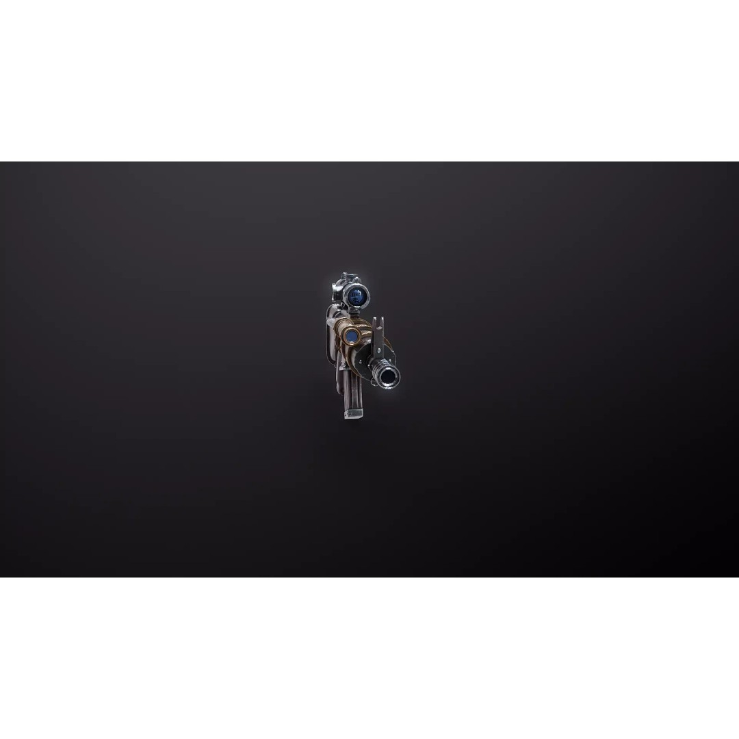 Steampunk Machine Gun 3D Model – Low Poly PBR Weapon, FBX - View 17
