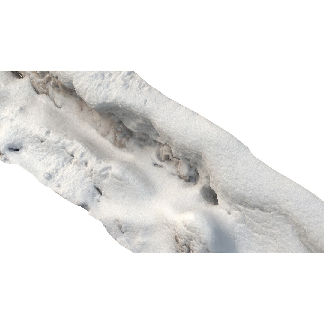 Snow Fragment 3D Model – Low Poly PBR Landscape Asset, FBX & OBJ - View 11