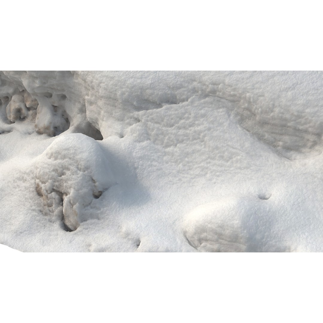 Snow Fragment 3D Model – Low Poly PBR Landscape Asset, FBX & OBJ - View 12