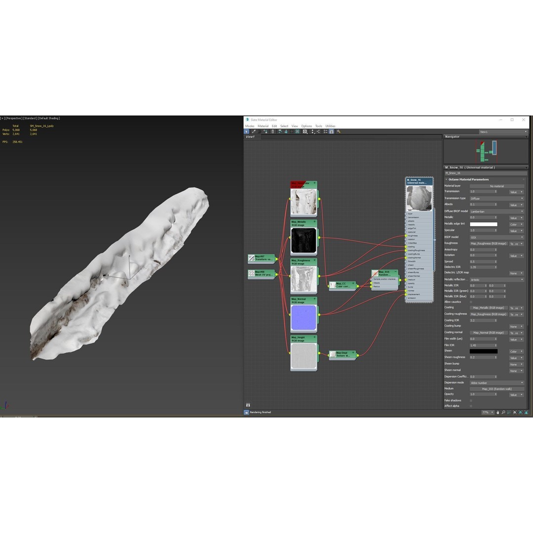 Snow Fragment 3D Model – Low Poly PBR Landscape Asset, FBX & OBJ - View 15