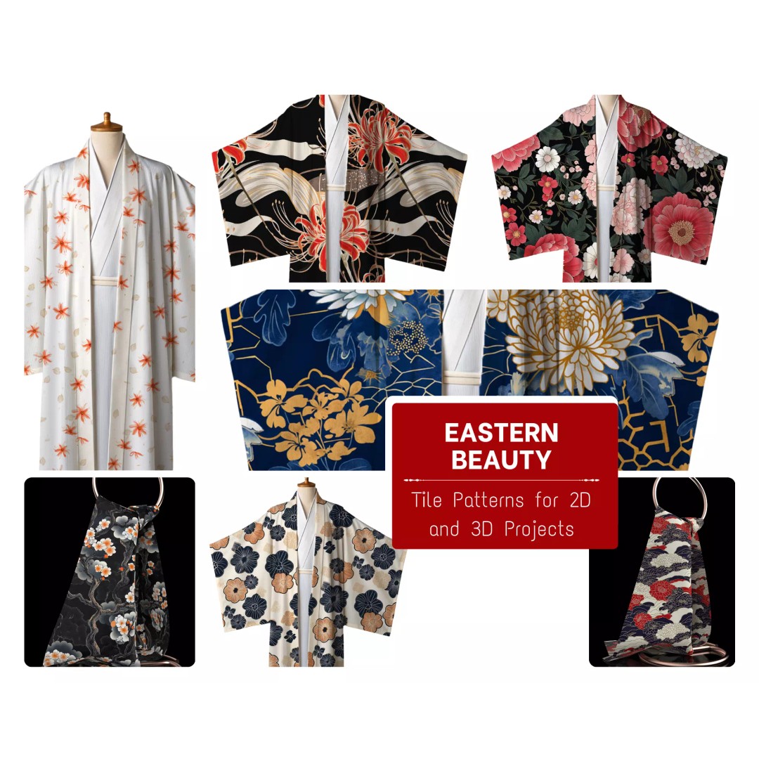 Eastern Beauty 3D Model – Seamless Tile Patterns & Normal Maps - View 3