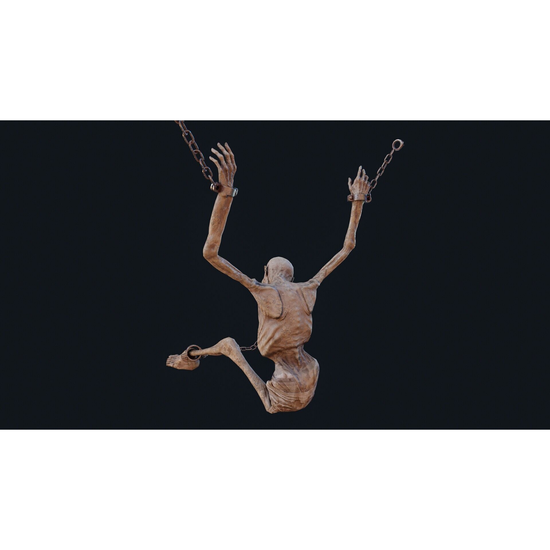 Human Corpse 03 - Low-Poly Game-Ready 3D Model - View 10