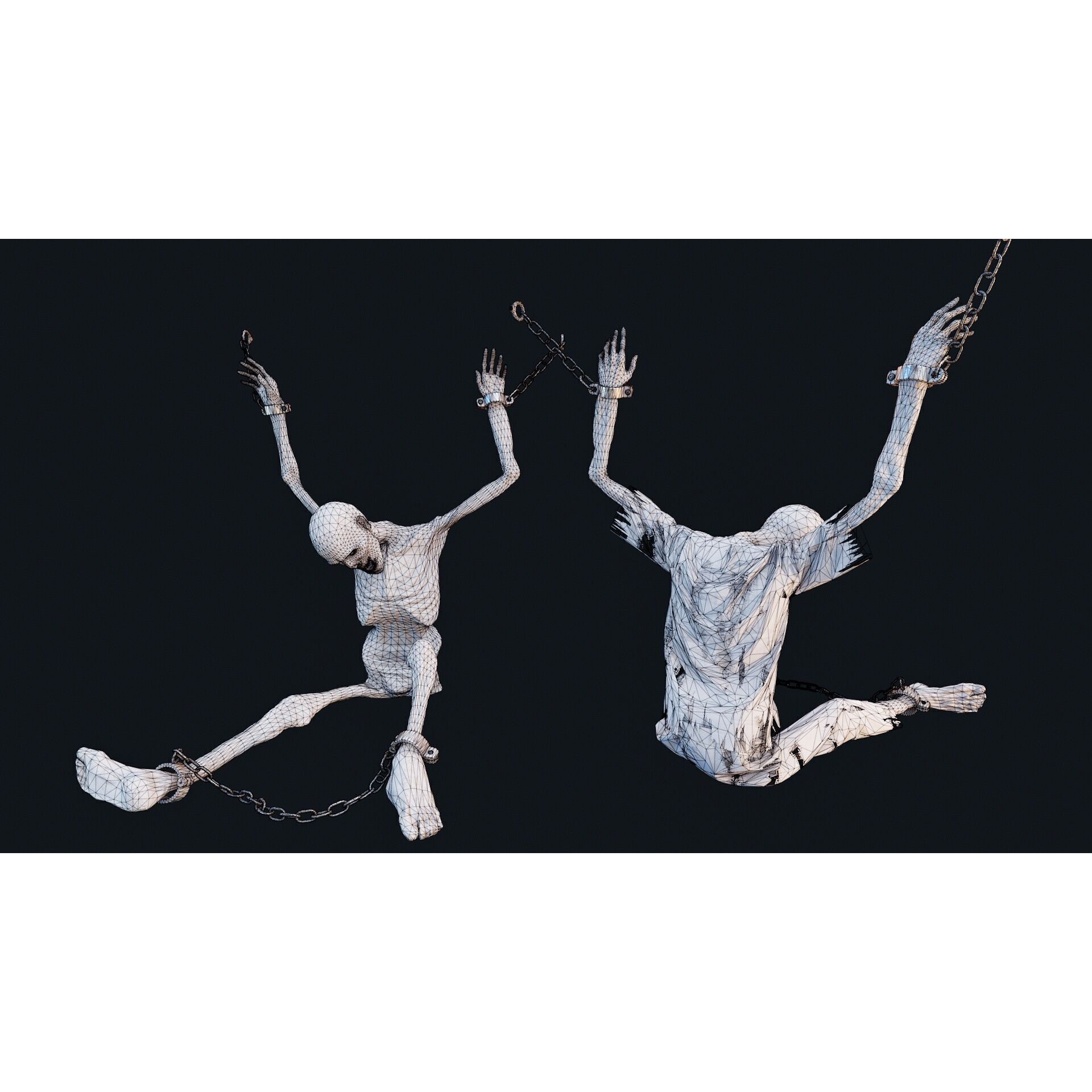 Human Corpse 03 - Low-Poly Game-Ready 3D Model - View 11