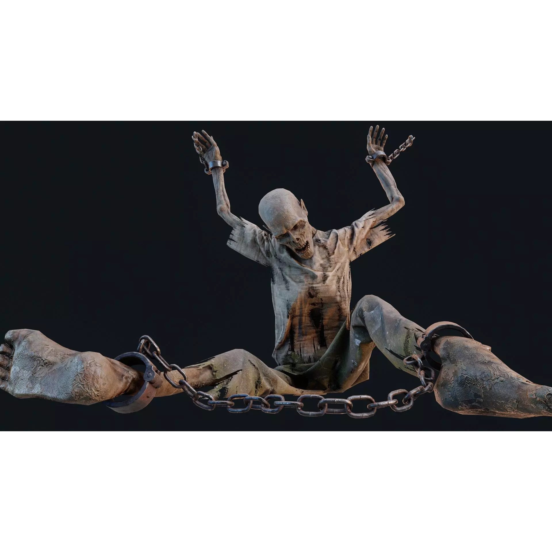 Human Corpse 03 - Low-Poly Game-Ready 3D Model - View 2