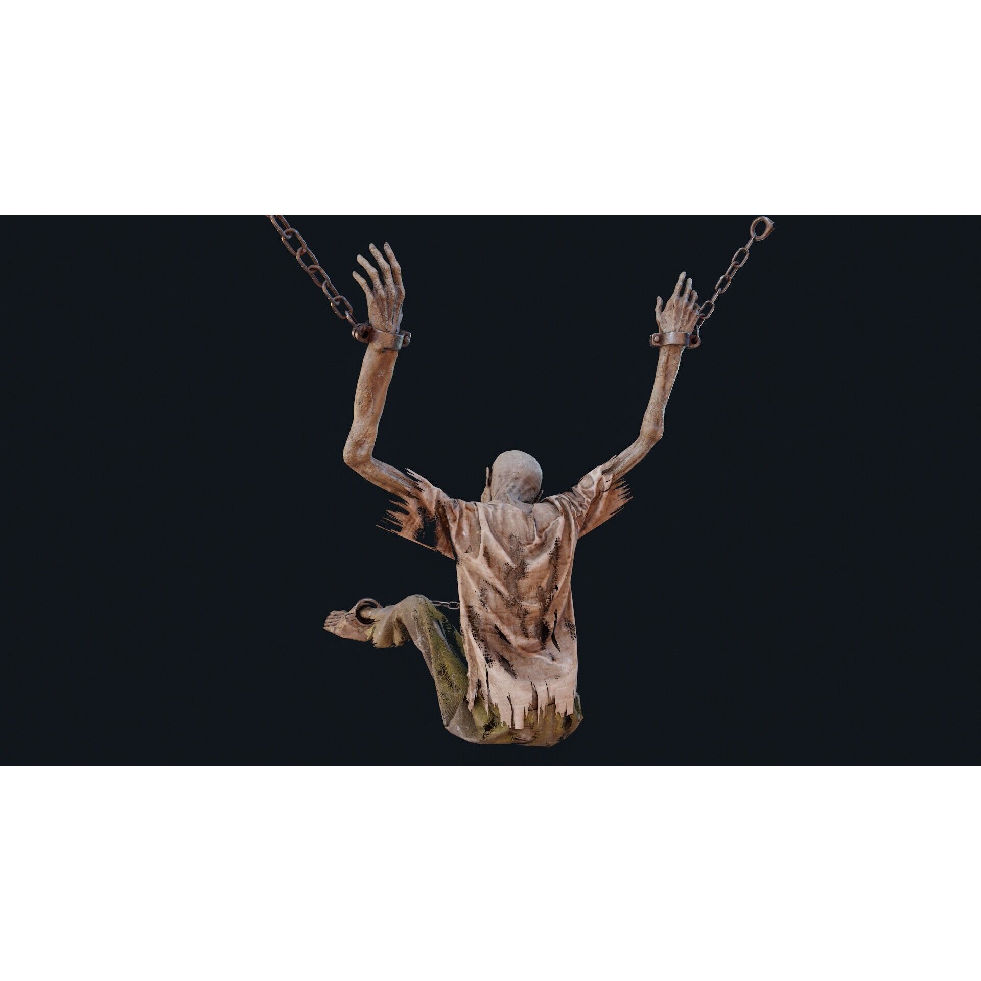 Human Corpse 03 - Low-Poly Game-Ready 3D Model - View 7