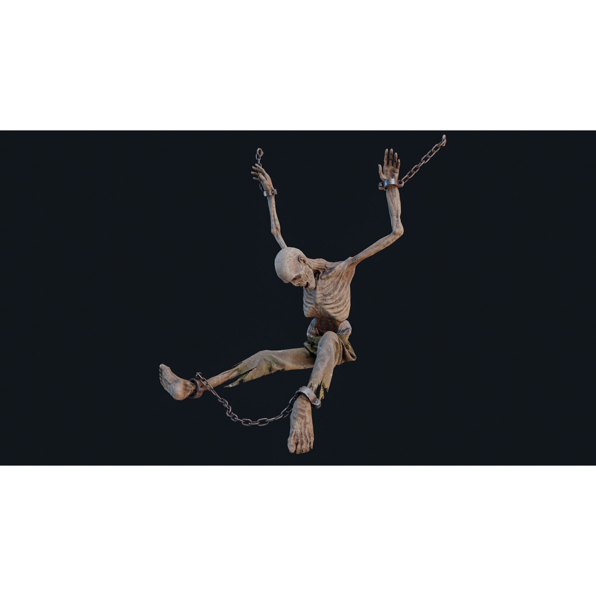 Human Corpse 03 - Low-Poly Game-Ready 3D Model - View 8