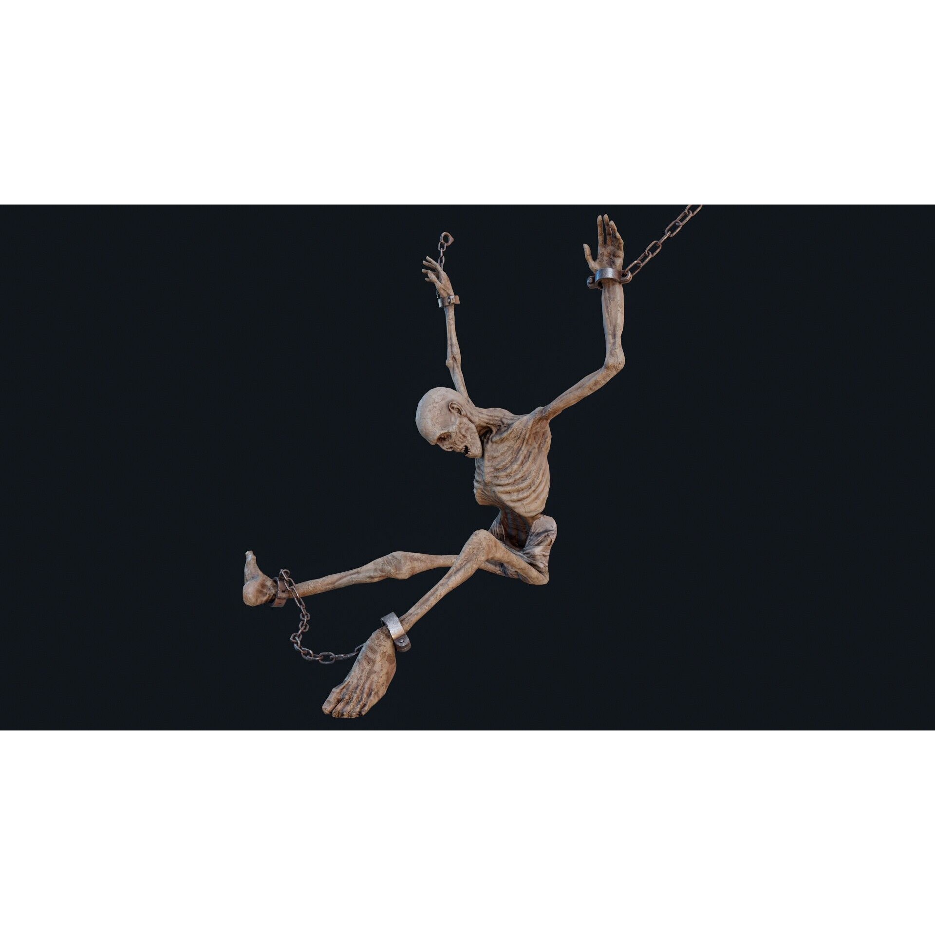 Human Corpse 03 - Low-Poly Game-Ready 3D Model - View 9