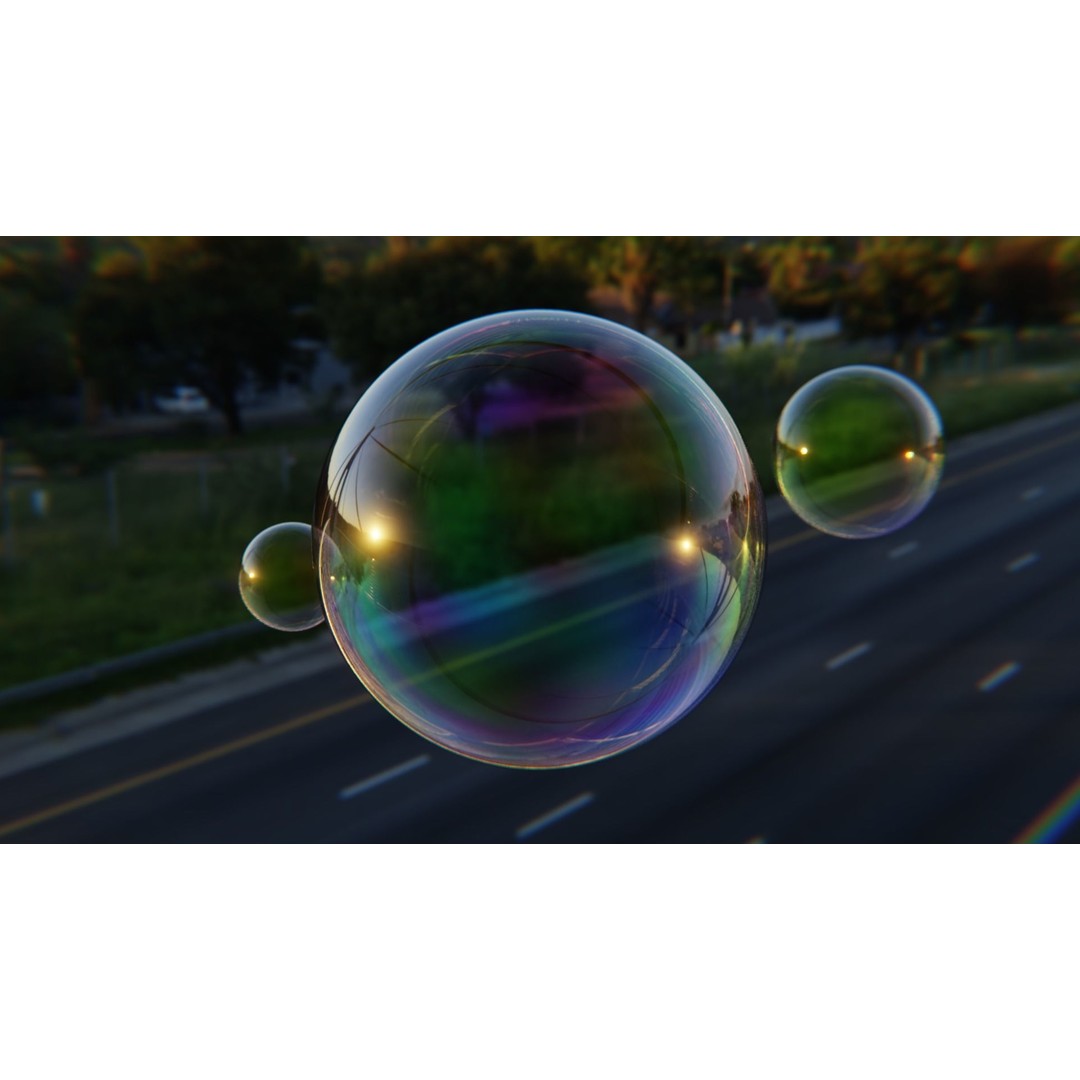 Realistic Iridescent Bubble Shader 3D Model – Procedural Texture for Blender - View 6