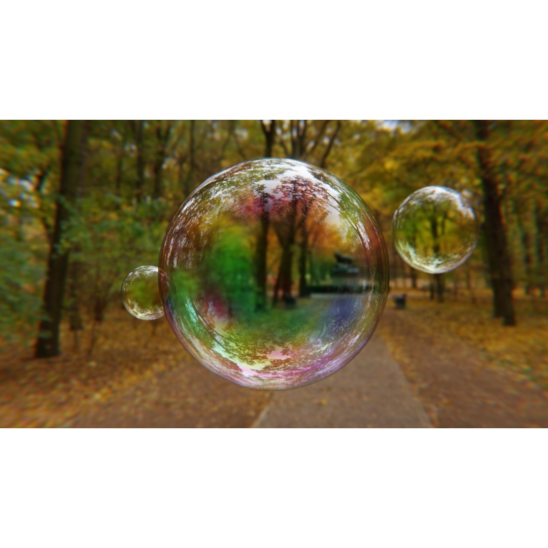 Realistic Iridescent Bubble Shader 3D Model – Procedural Texture for Blender - View 7