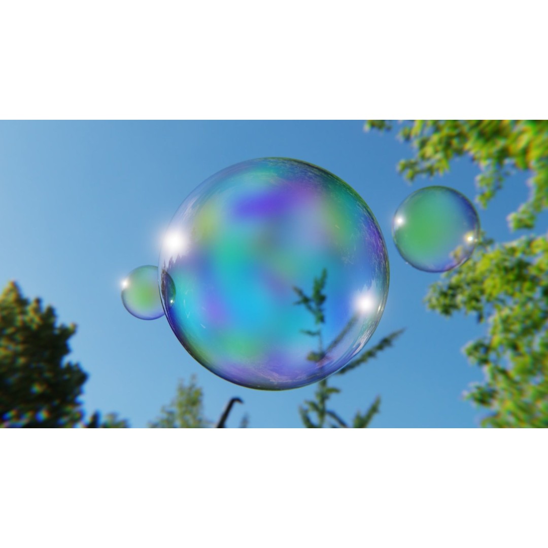 Realistic Iridescent Bubble Shader 3D Model – Procedural Texture for Blender - View 8