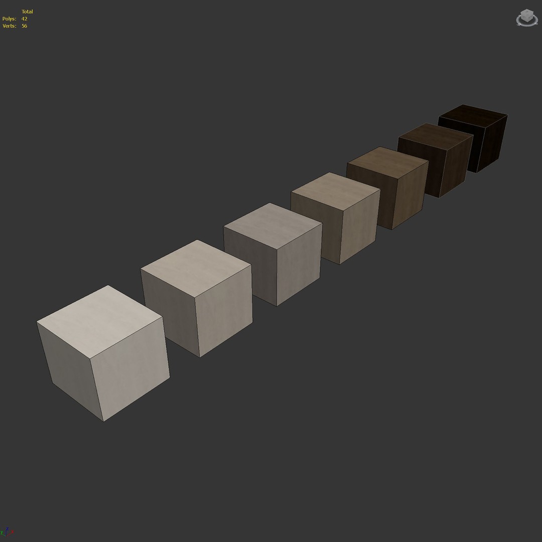 Oak Wood Materials 3D Model – 7 Colors, PBR Textures, FBX, OBJ - View 11